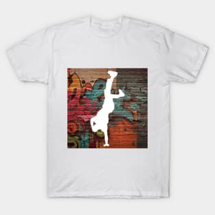 Break Dancer on Graffiti Background 15 T-Shirt